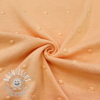 Tissu tricot BIG KNIT DOT peach