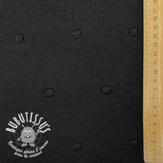 Tissu tricot BIG KNIT DOT black