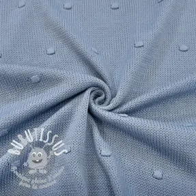 Tissu tricot BIG KNIT DOT blue