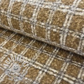 Tissu de manteau Bouclé Squares design A