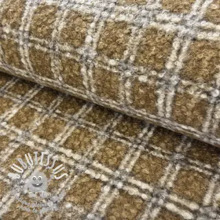 Tissu de manteau Bouclé Squares design A