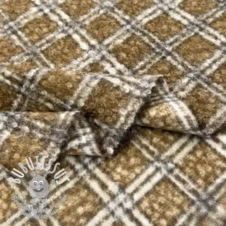 Tissu de manteau Bouclé Squares design A