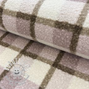 Tissu de manteau Bouclé Squares design C
