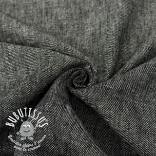 Tissu mélange lin et cotton Denim Twill black