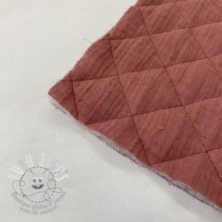 Tissu double gaze/mousseline QUILT rouge