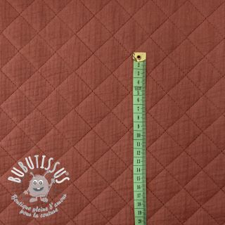 Tissu double gaze/mousseline QUILT rouge