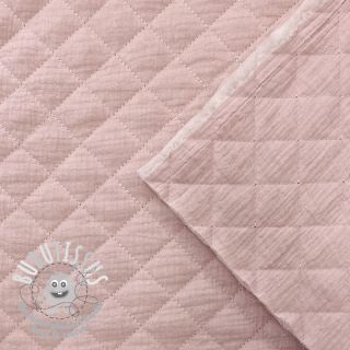 Tissu double gaze/mousseline QUILT soft rose