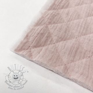 Tissu double gaze/mousseline QUILT soft rose