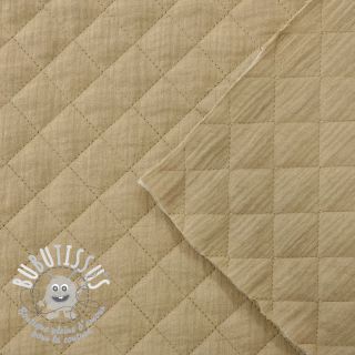 Tissu double gaze/mousseline QUILT beige