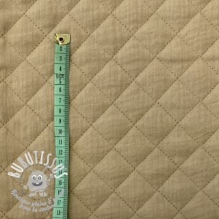 Tissu double gaze/mousseline QUILT beige