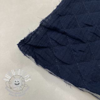 Tissu double gaze/mousseline QUILT navy