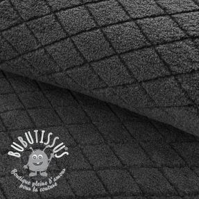 Tissu de manteau TEDDY Diamond dark grey