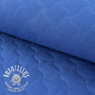 Tissu double gaze/mousseline QUILT NOE cobalt