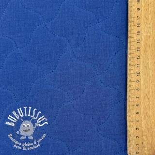 Tissu double gaze/mousseline QUILT NOE cobalt