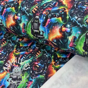 Sweat envers minkee JOGGING Game over design A digital print