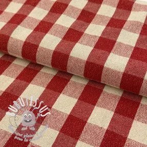 Tissu déco Celestin LUREX rouge