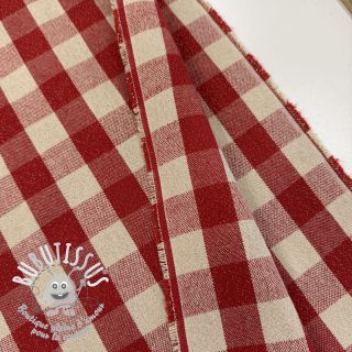 Tissu déco Celestin LUREX rouge