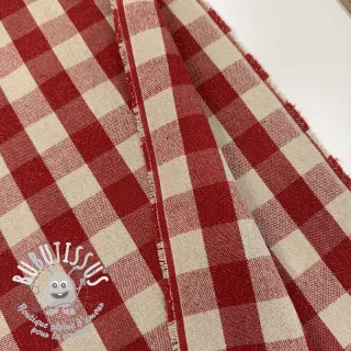 Tissu déco Celestin LUREX rouge