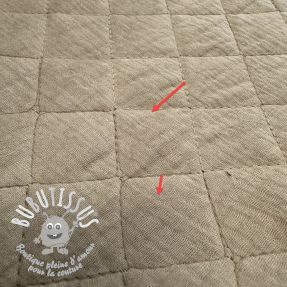 Tissu double gaze/mousseline QUILT beige 2nd class