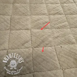 Tissu double gaze/mousseline QUILT beige 2nd class