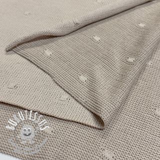 Tissu tricot BIG KNIT DOT off white