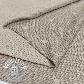 Tissu tricot BIG KNIT DOT off white