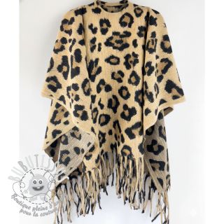 Poncho PRATO boiled wool Panther sand