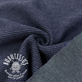 Tissu de manteau DOUBLE FACE WITH JERSEY dark blue
