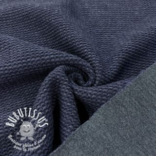 Tissu de manteau DOUBLE FACE WITH JERSEY dark blue