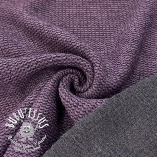 Tissu de manteau DOUBLE FACE WITH JERSEY violet