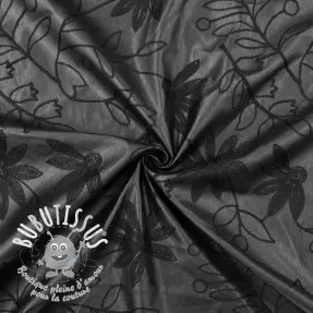 Simili cuir Flowers design C