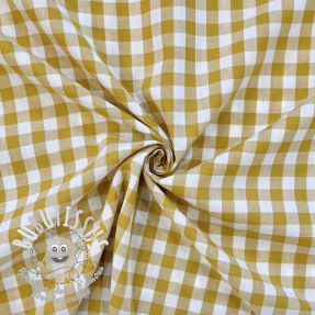 Tissu coton Check ochre