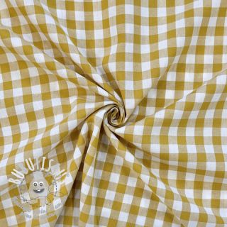 Tissu coton Check ochre