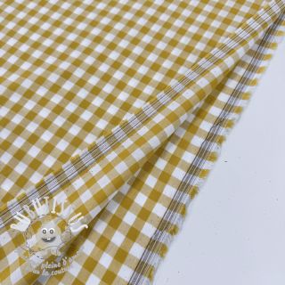 Tissu coton Check ochre