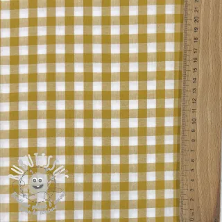Tissu coton Check ochre