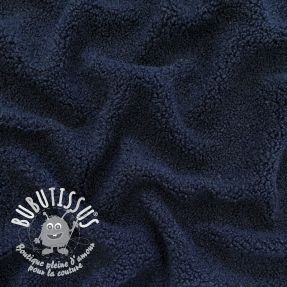 Tissu de manteau TEDDY navy