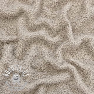 Tissu de manteau TEDDY beige