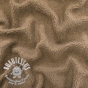 Tissu de manteau TEDDY soft taupe