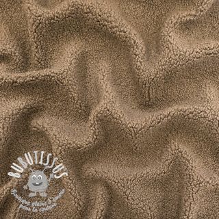 Tissu de manteau TEDDY soft taupe