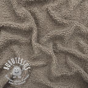 Tissu de manteau TEDDY taupe