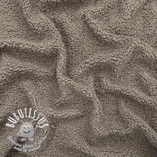 Tissu de manteau TEDDY taupe