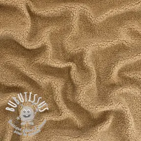 Tissu de manteau TEDDY camel