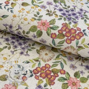 Tissu déco Linenlook Flowers meadow digital print