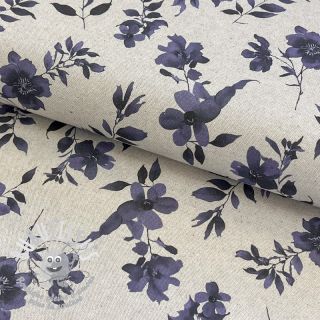 Tissu déco Linenlook Night flowers digital print