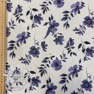 Tissu déco Linenlook Night flowers digital print