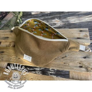 Tissu velours cotelé HUGGY tabac