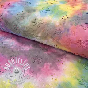 Tissu coton EMBROIDERY Tie dye Della design A