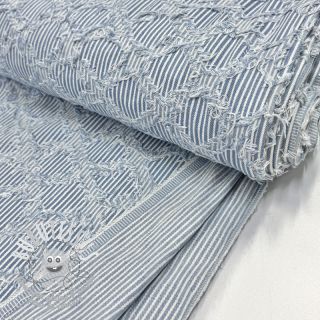 JEANS DENIM Ruffle stripes design A