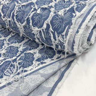 JEANS DENIM Ruffia Flowers design A