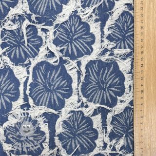 JEANS DENIM Ruffia Flowers design A